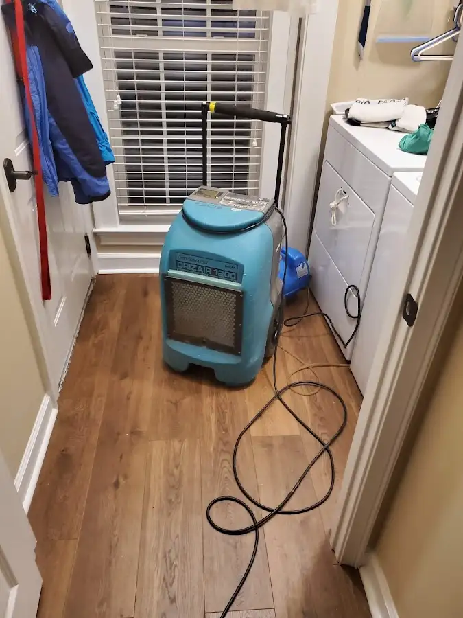 Commercial dehumidifier deployed for Flood Damage Cleanup in Carlsbad